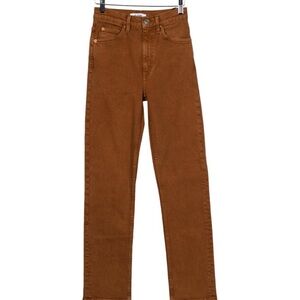 Redone denim straight leg size 26 rust brown